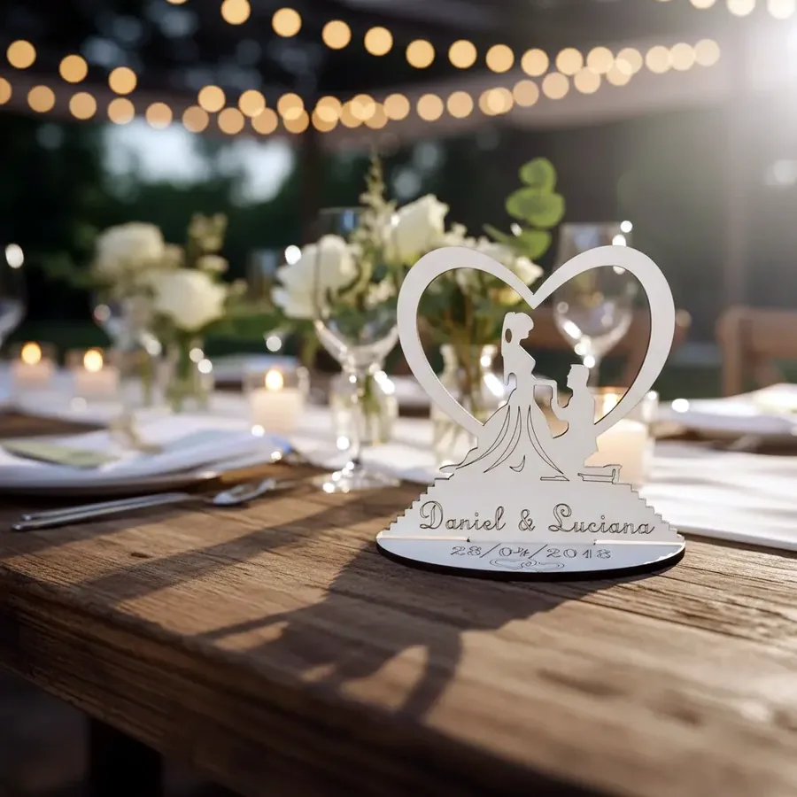 Lembrancinha de casamento personalizado La Bella Laser